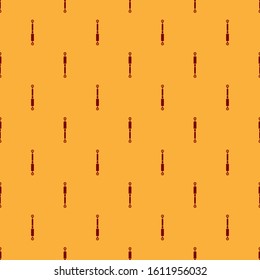 Red Shock absorber icon isolated seamless pattern on brown background.  Vector Illustration