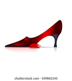 red shoe and small petal