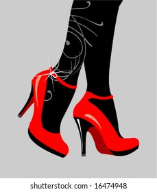 Red shoes.