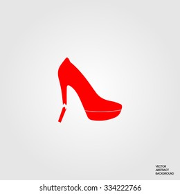 Red Shoes. Broken Heel. Women's Shoes.