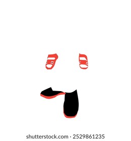 Red shoes club in vector