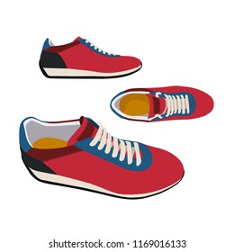 red shoes in different angles