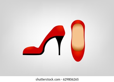 Red shoes illustration