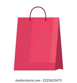 icono comercial de bolsas de compras rojas