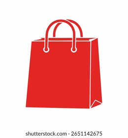 Símbolo de Saco de Compras Vermelho para Varejo e Comércio Eletrônico