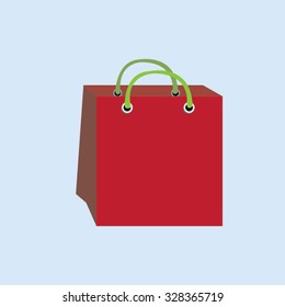 Red shopping bag -vector