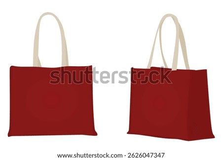 Red shopping bag. vector illustration