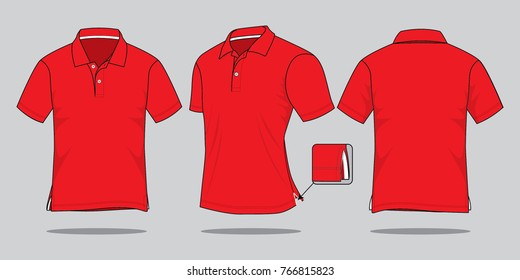 dig Alleviate Leninism Red Short Sleeve Polo Shirt Side Stock Vector (Royalty Free) 766815823 |  Shutterstock
