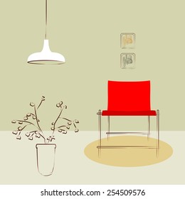 red side chair
