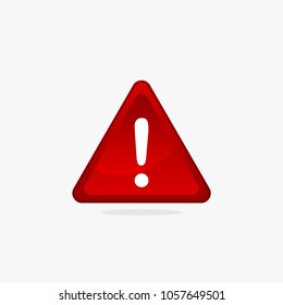 Red Sign 3d Warning Illustration Vector.