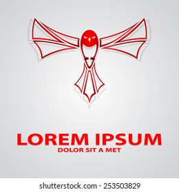Red sign bird