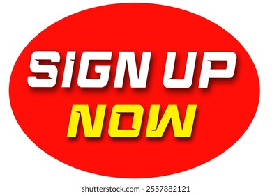 red sign up button icon