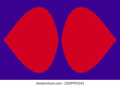 Gráfico de elemento de signo rojo en azul