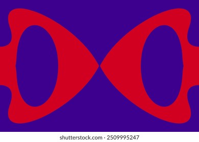 red sign element graphic on blue