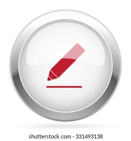 Red Sign Here icon on chrome web button