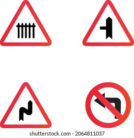 red sign icon with Warning stop sign
