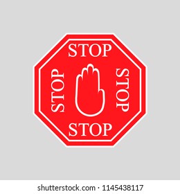 Red sign of STOP