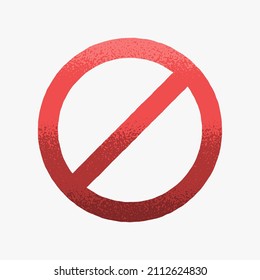 Red sign. Stop. The sign is not allowed. Vector illustration in a flat style.