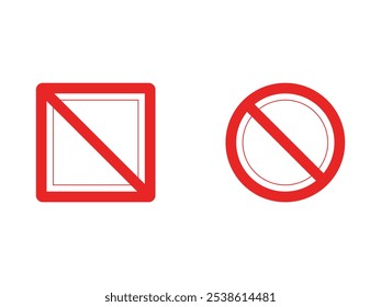 Vector rojo del símbolo de la parada de la señal en el fondo transparente