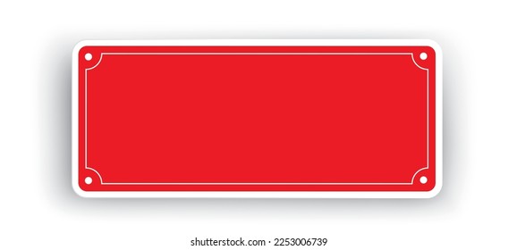 Red sign without text on the white backround. Eps 10 vector file.