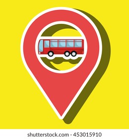 red signal red bus isolated icon design, vector illustration  graphic 