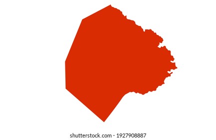 Red silhouette of city map of Buenos Aires in Argentina on white background