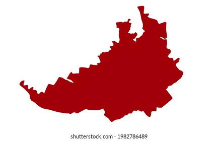 Red silhouette of the city of Rostov na Donu in Russia