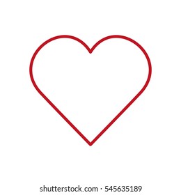 Red silhouette heart