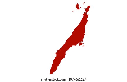 Red Silhouette Map Cebu Island Philippines 库存矢量图（免版税）1977661127 ...