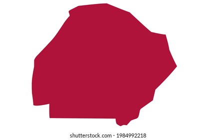 Red silhouette map of the city of Bahawalpur in Pakistan svg