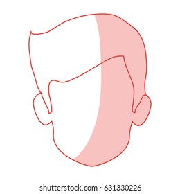 red silhouette shading faceless front view man