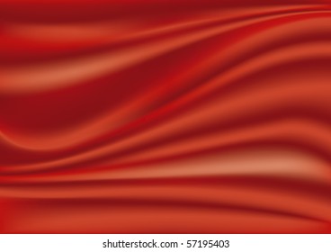 Red silk fabric