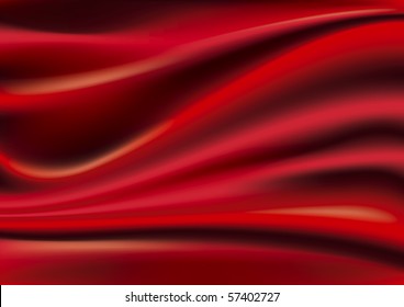 Red silk fabric