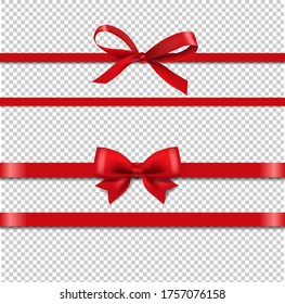Red Silk Ribbons Set Isolated Transparent Background With Gradient Mesh, Vector Illustration - Powered by Shutterstock - Get 15% off with code: PIKWIZARD15