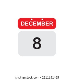 red and silver december date vector