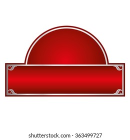 red and silver framed label logo wappen