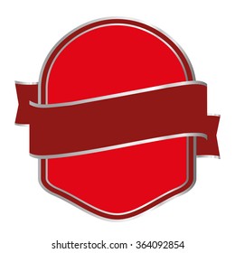 red and silver framed label logo wappen