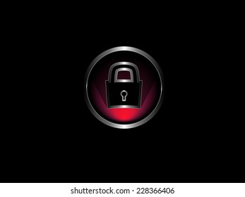 Red & silver icon: Closed locker