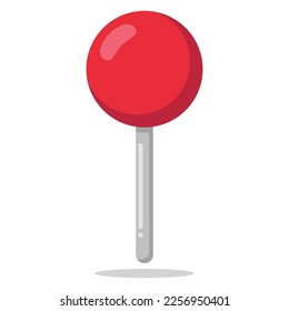 Lugar Rojo Y Plata Pin Vectorart