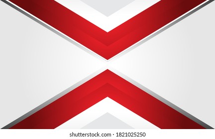 Red and silver modern abstract frame background vector. 