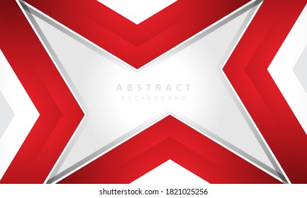 Red and silver modern abstract frame background vector. 