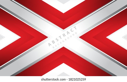 Red Silver Modern Abstract Frame Background Stock Vector (Royalty Free ...