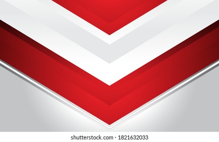 Red and silver modern abstract frame background vector. 