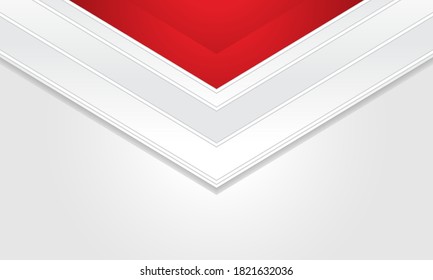 Red and silver modern abstract frame background vector. 