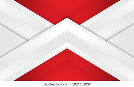 Red and silver modern abstract frame background vector. 