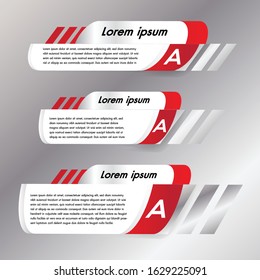 red silver modern text info banner 