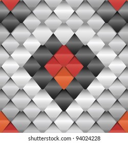 Red and silver seamless pattern look like lizard skin