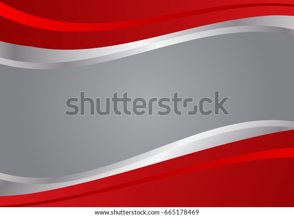 Red Silver Wave Vector Background Stock Vector (Royalty Free) 665178469 ...