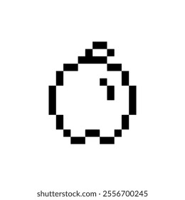 red simple apple pixel art