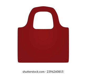 Red simple bag. vector illustration
